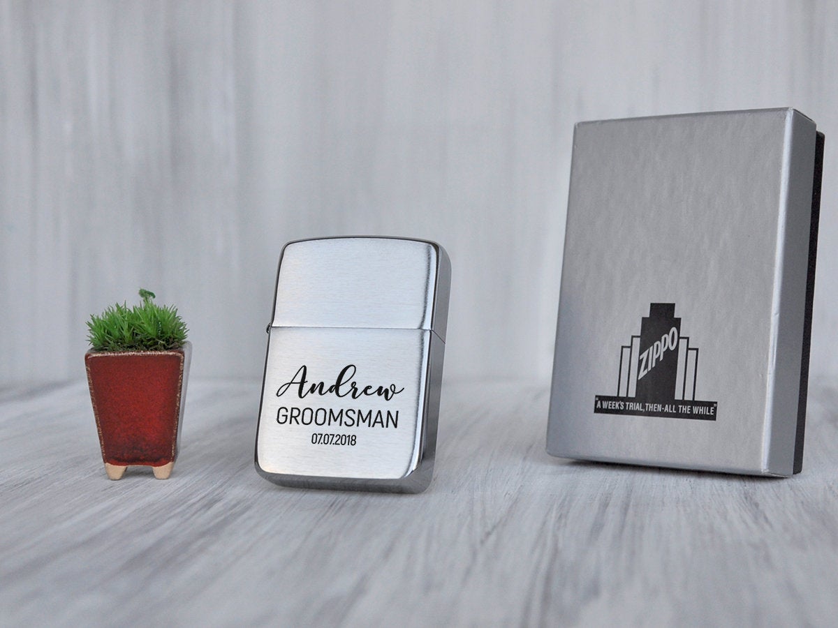 Groomsman Lighter Zippo - Wedding Gifts for Him