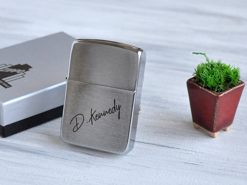 Handwriting Engraved Zippo Lighter - Personalized Gift for Dad