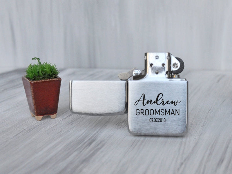 Groomsman Lighter Zippo - Wedding Gifts for Him