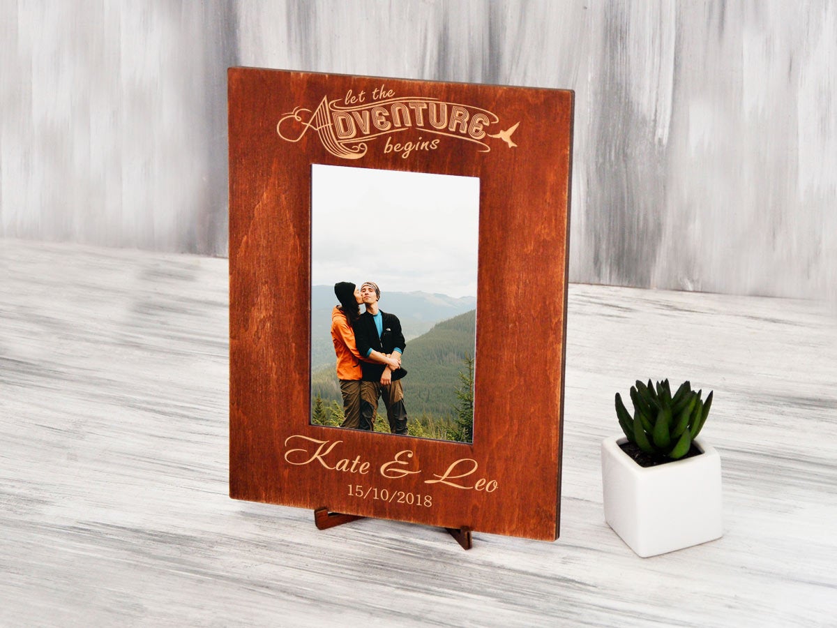 Personalized Wedding Picture Frame Let the Adventure Begins