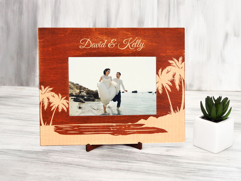 Tropical Wedding Photo Frame - Destination Wedding Gift