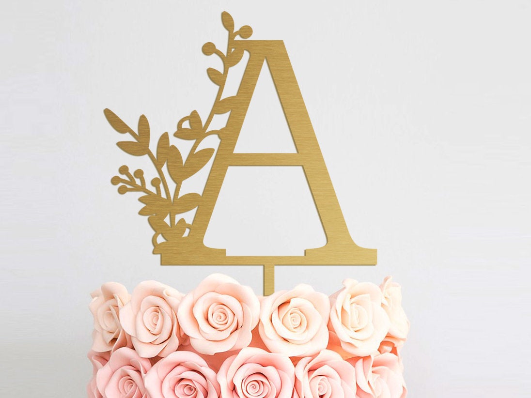 Letter Cake Topper - Monogram Wedding Cake Topper