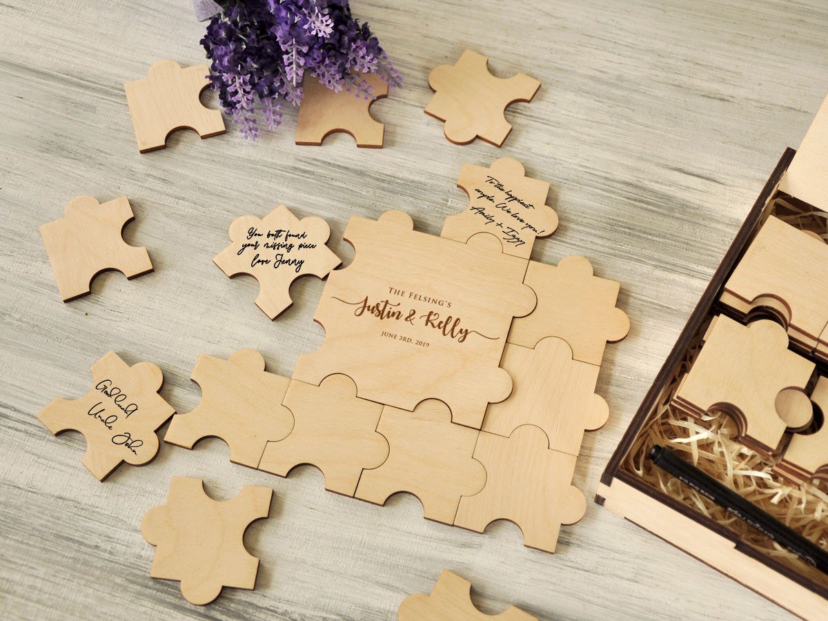 Puzzle Wedding Guest Book - Custom Alternative Guestbook