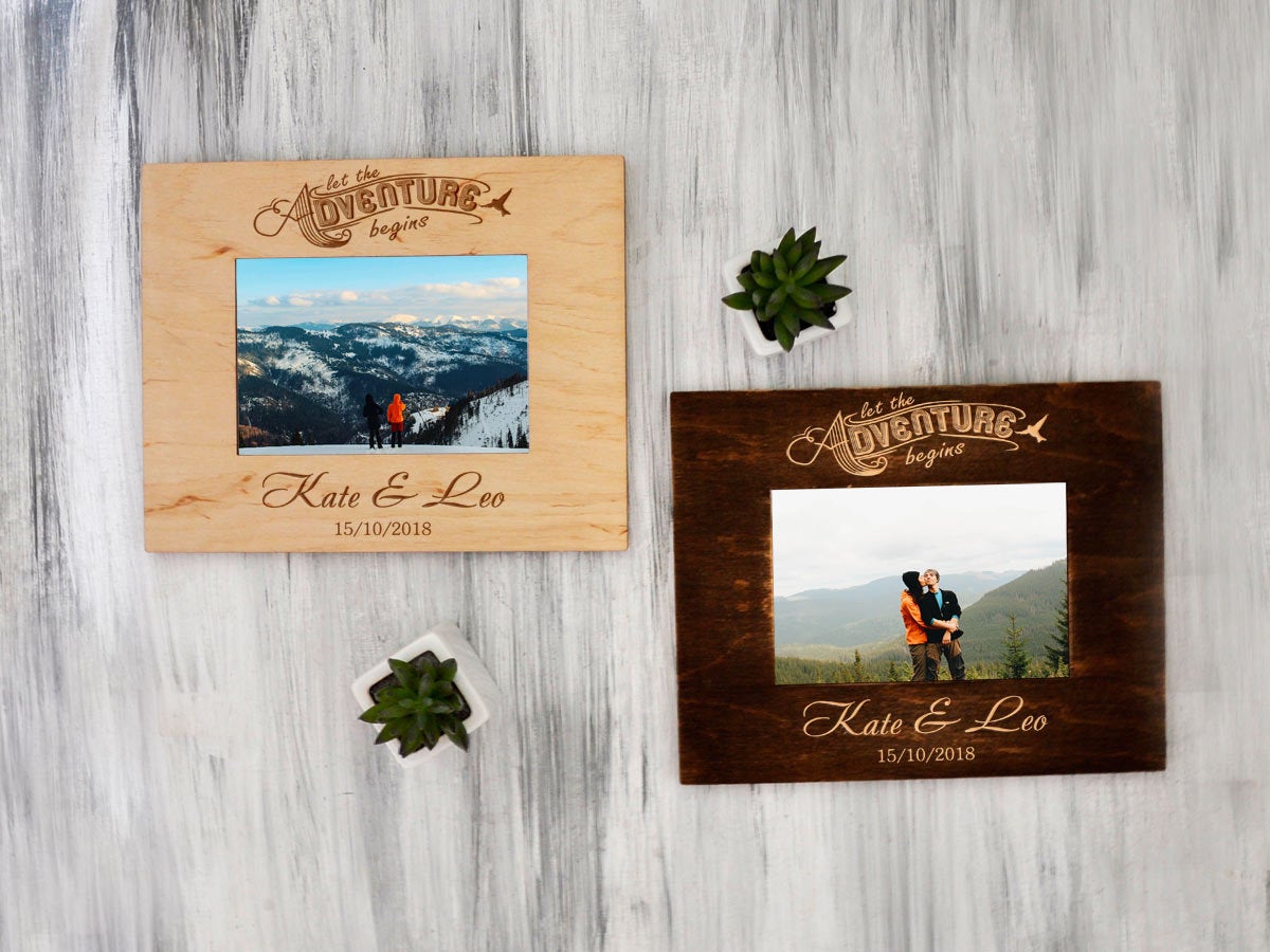 Personalized Wedding Picture Frame Let the Adventure Begins