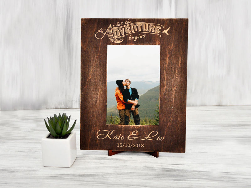 Personalized Wedding Picture Frame Let the Adventure Begins