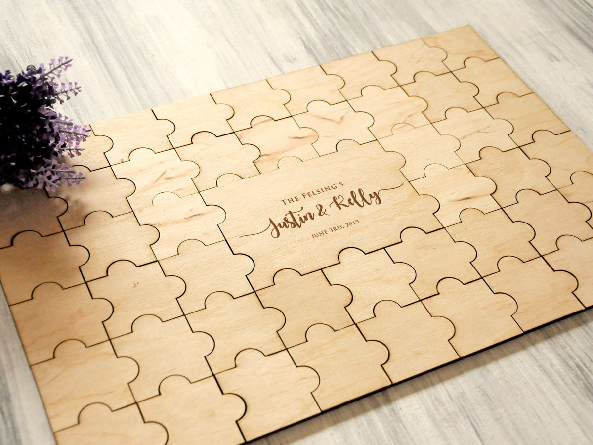 Puzzle Wedding Guest Book - Custom Alternative Guestbook