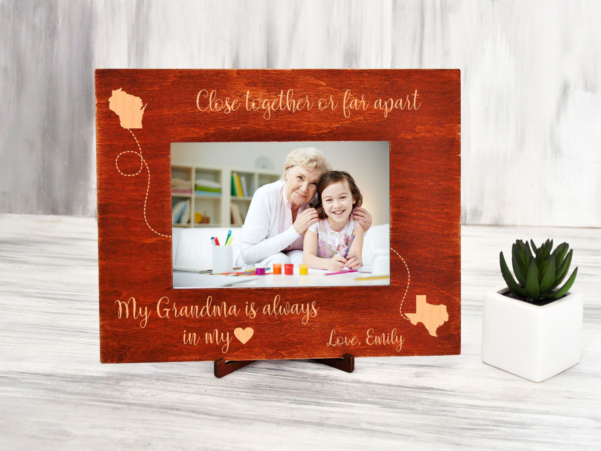 Custom Photo Frame - Long Distance Gift for Grandma