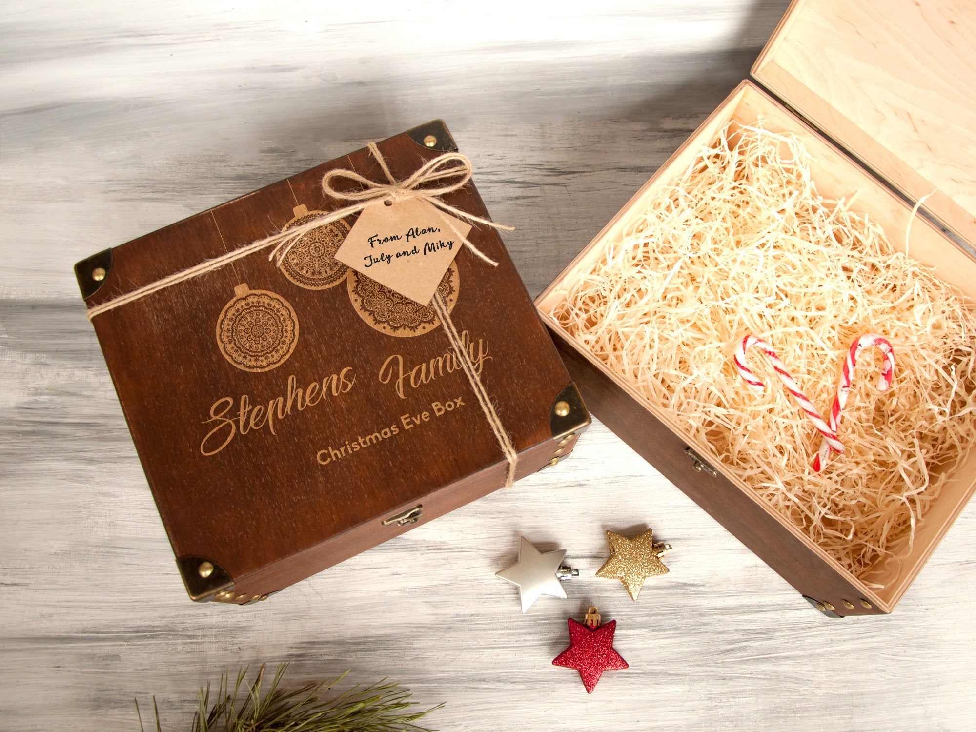 Christmas Gift Box - Custom Wood Keepsake Box