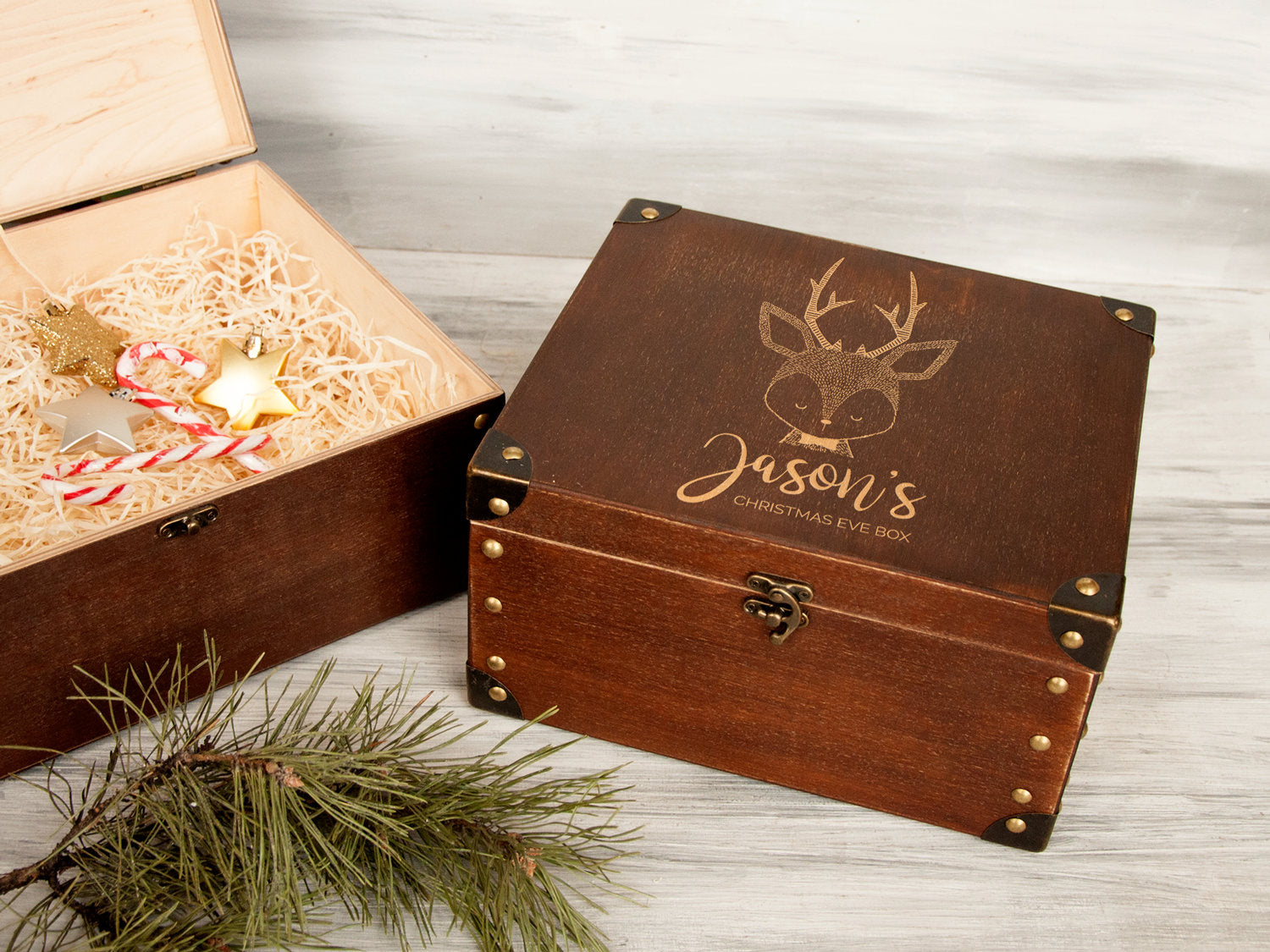 Personalized Christmas Eve Box - Deer Gift Box