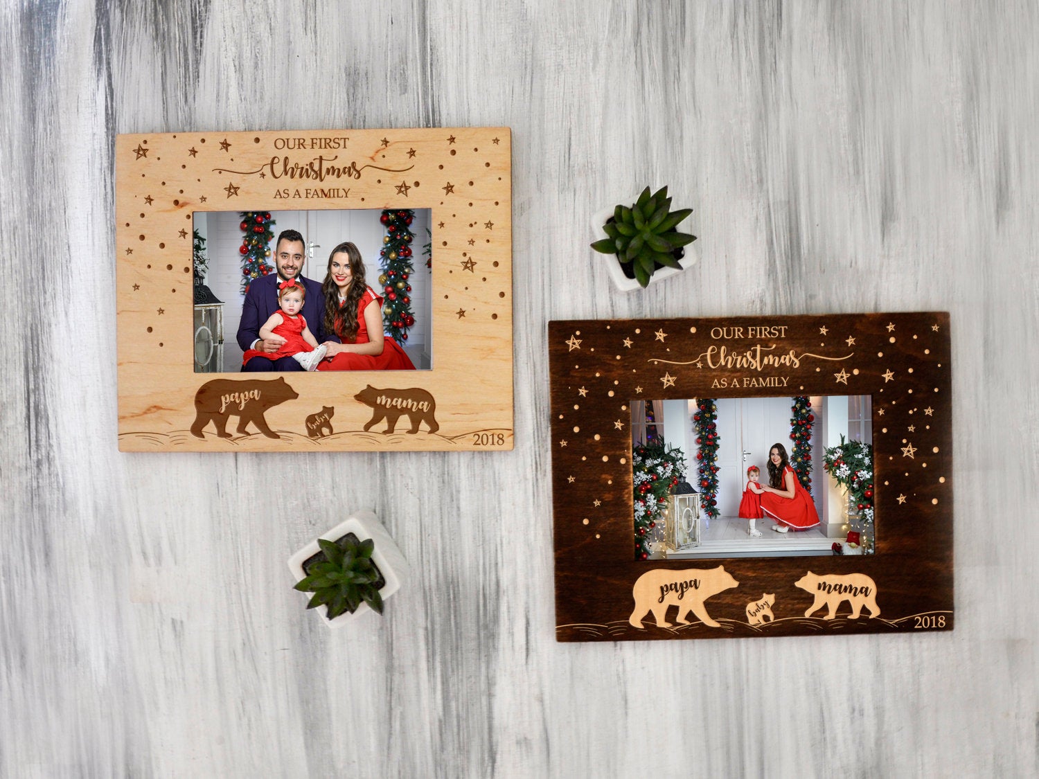 Christmas Frame Bear Family Gift - Family Christmas Gift