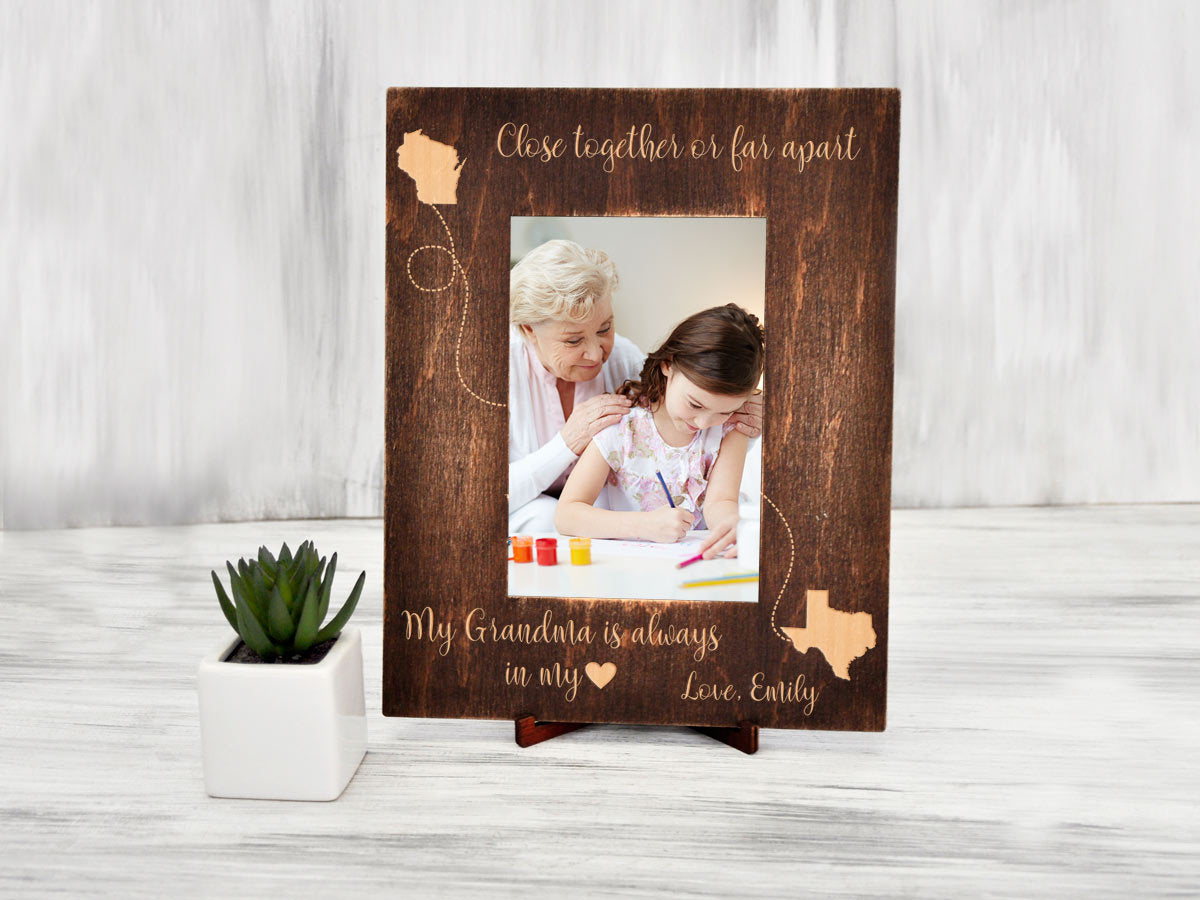 Custom Photo Frame - Long Distance Gift for Grandma