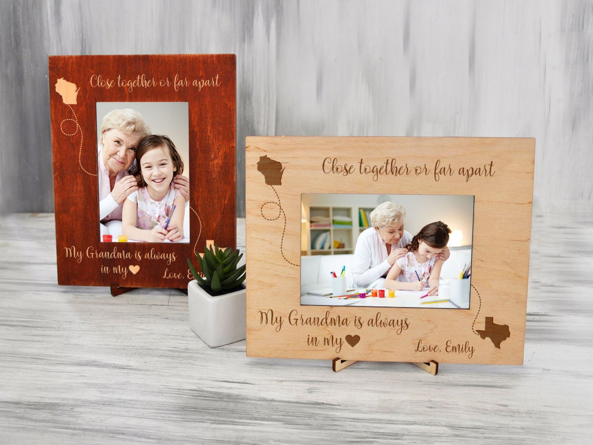 Custom Photo Frame - Long Distance Gift for Grandma