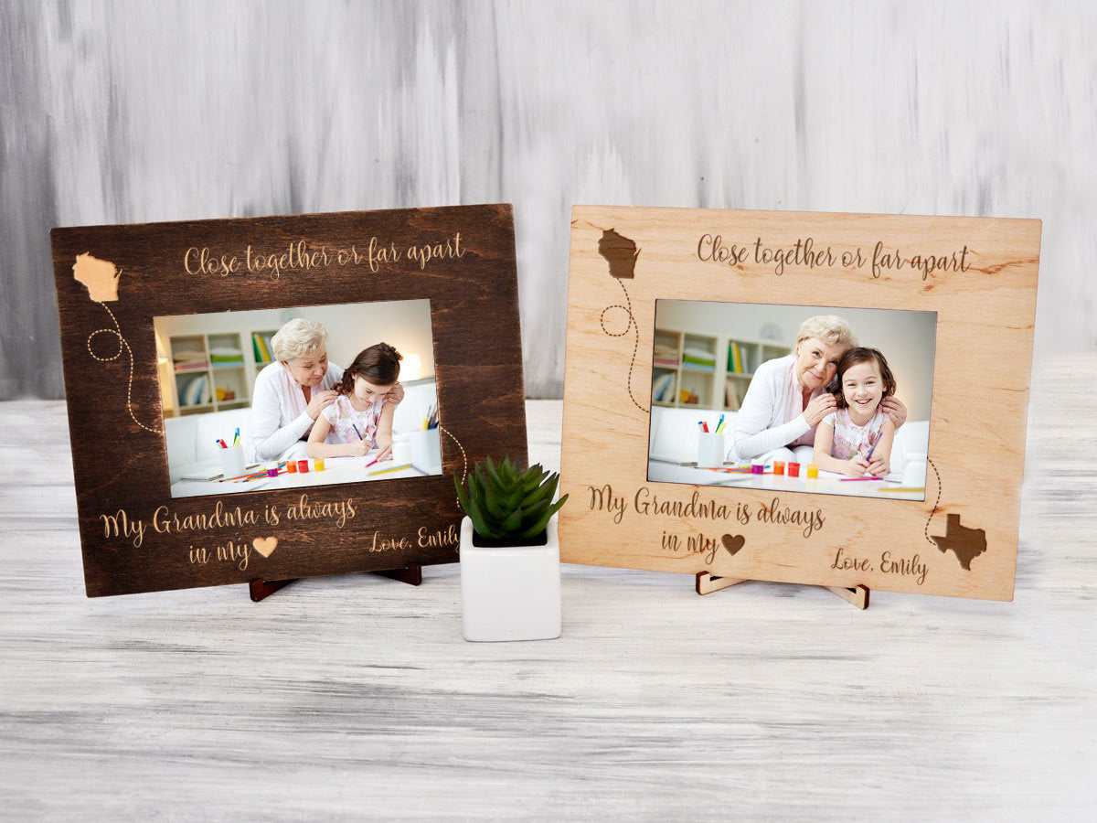 Custom Photo Frame - Long Distance Gift for Grandma