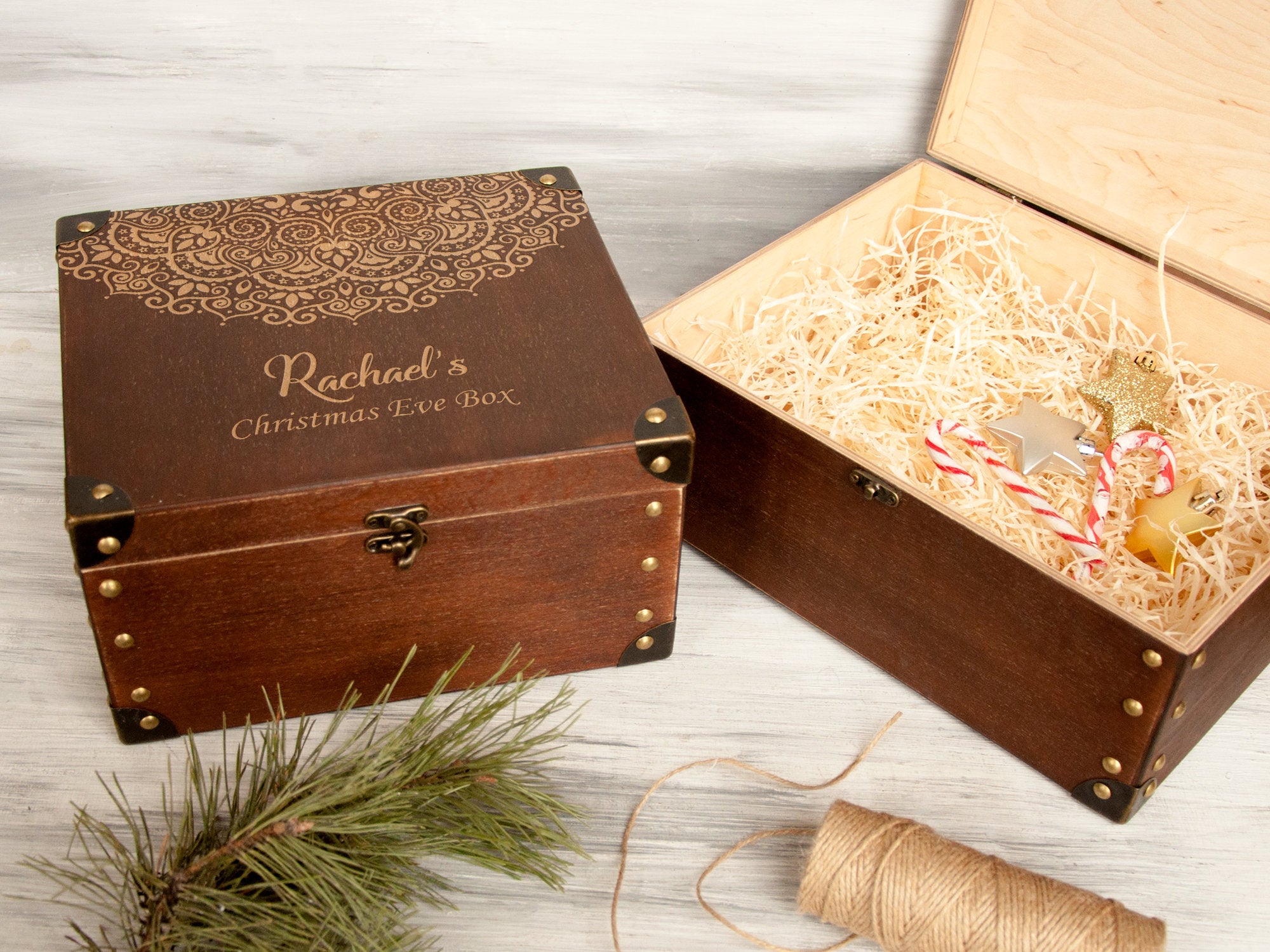 Personalised Christmas Eve Box - Mandala Storage Box