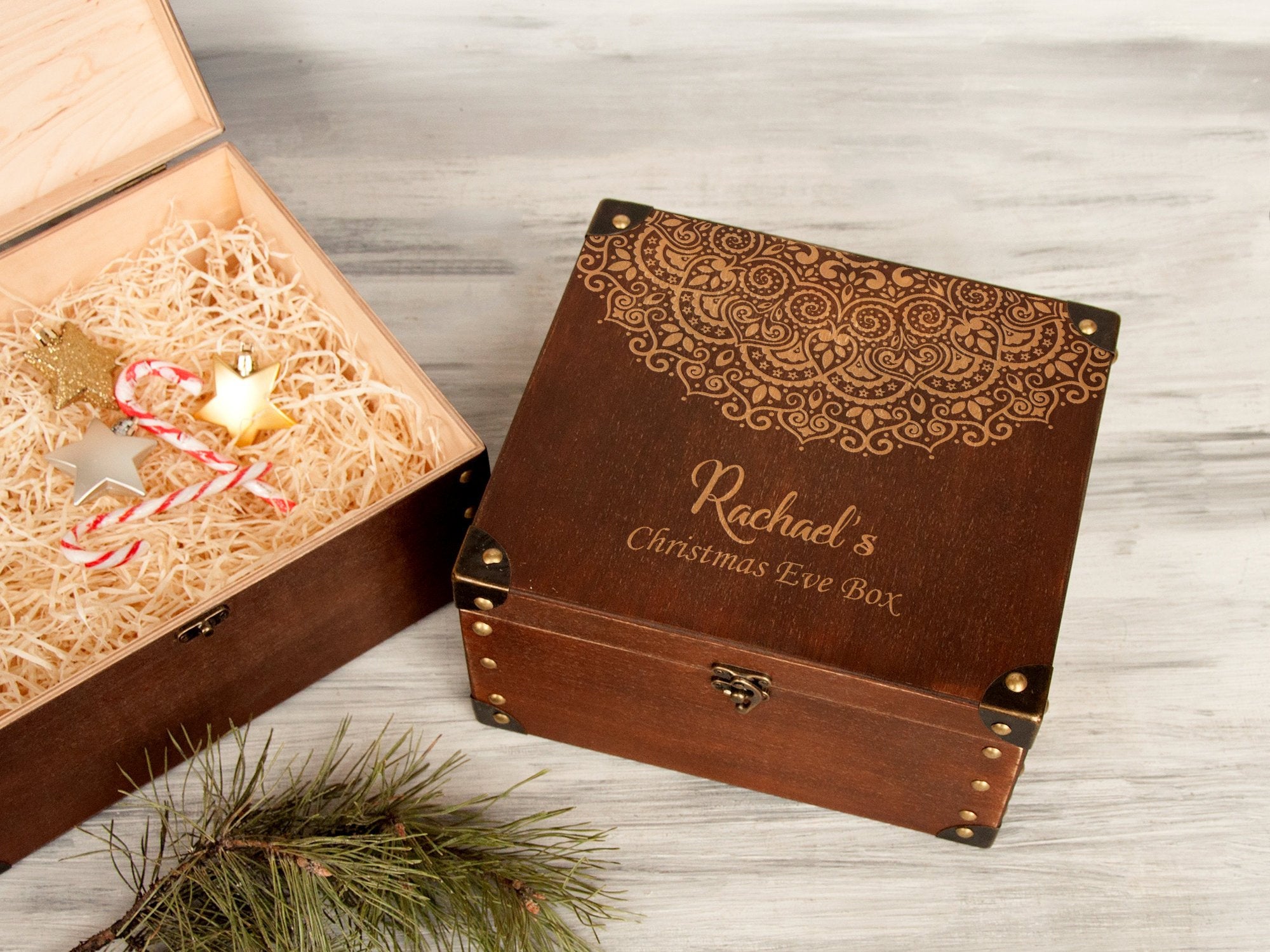 Personalised Christmas Eve Box - Mandala Storage Box