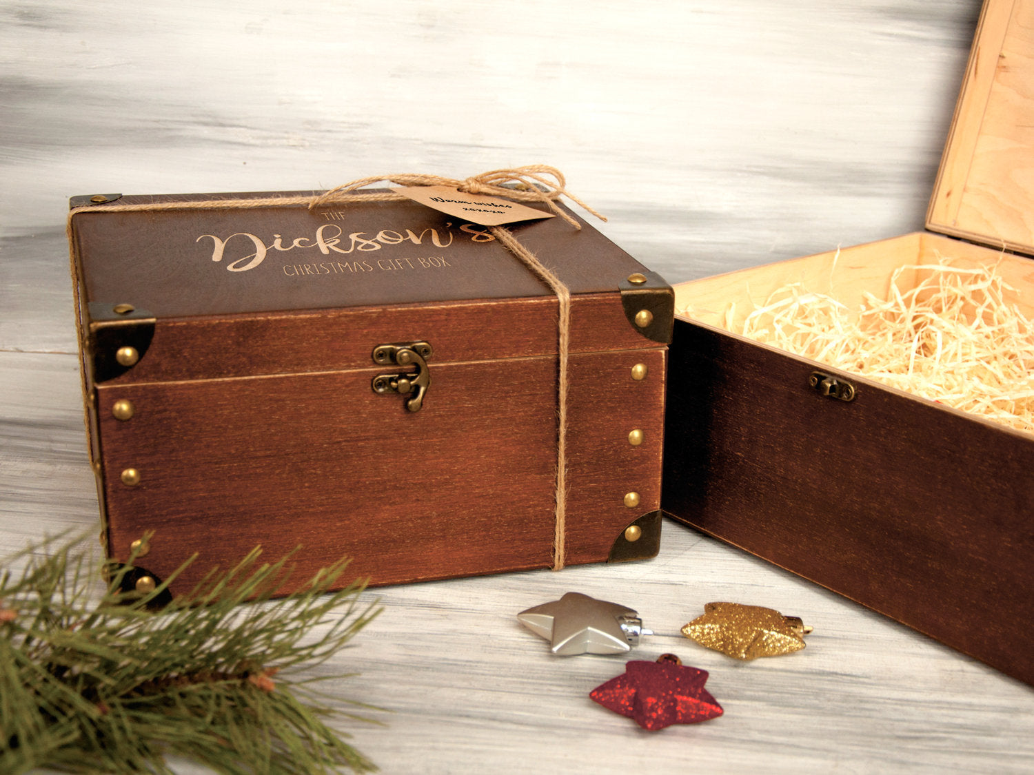 Wooden Keepsake Box with Engraving - Family Memories Box