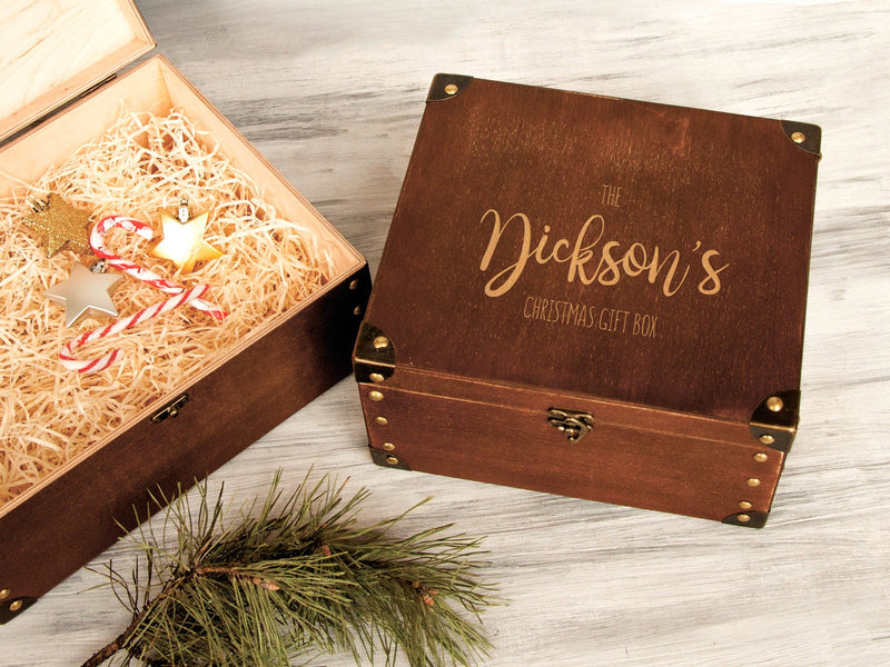 Wooden Keepsake Box with Engraving - Family Memories Box