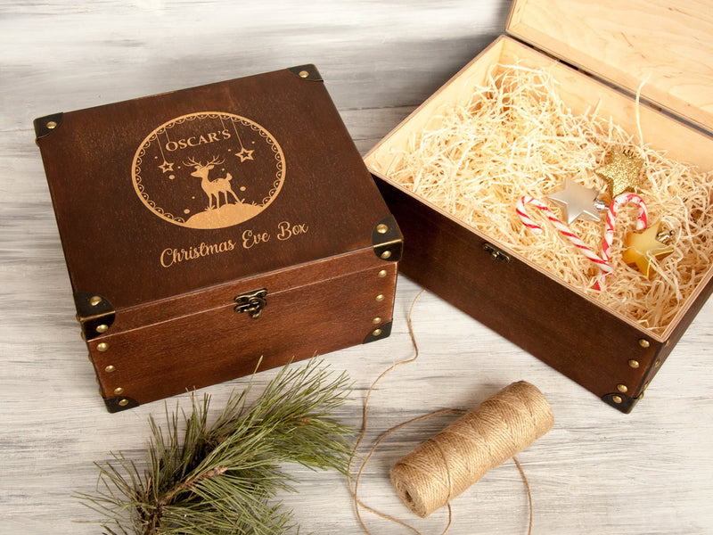 Personalised Christmas Gift Box - Wood Storage Box