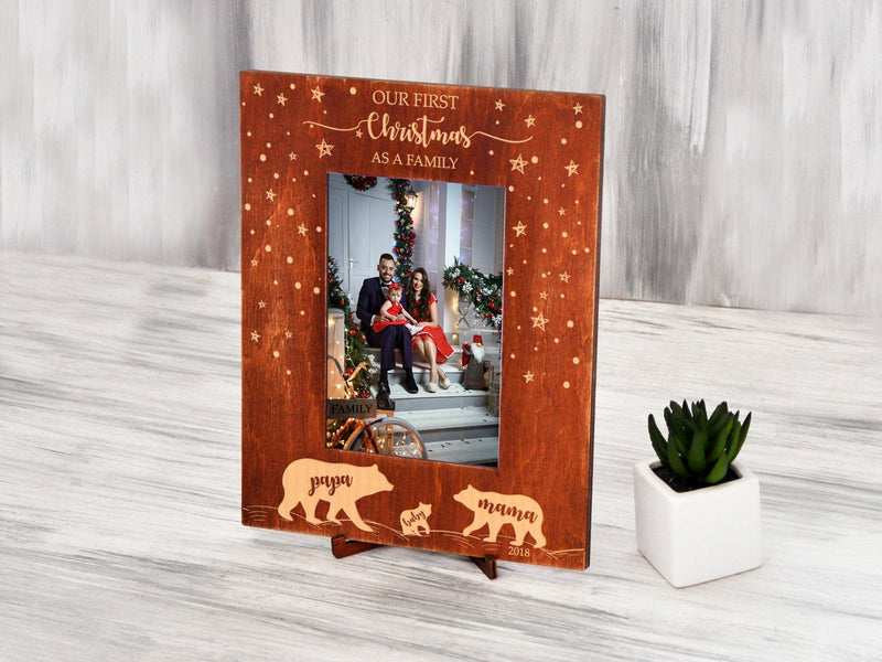 Christmas Frame Bear Family Gift - Family Christmas Gift