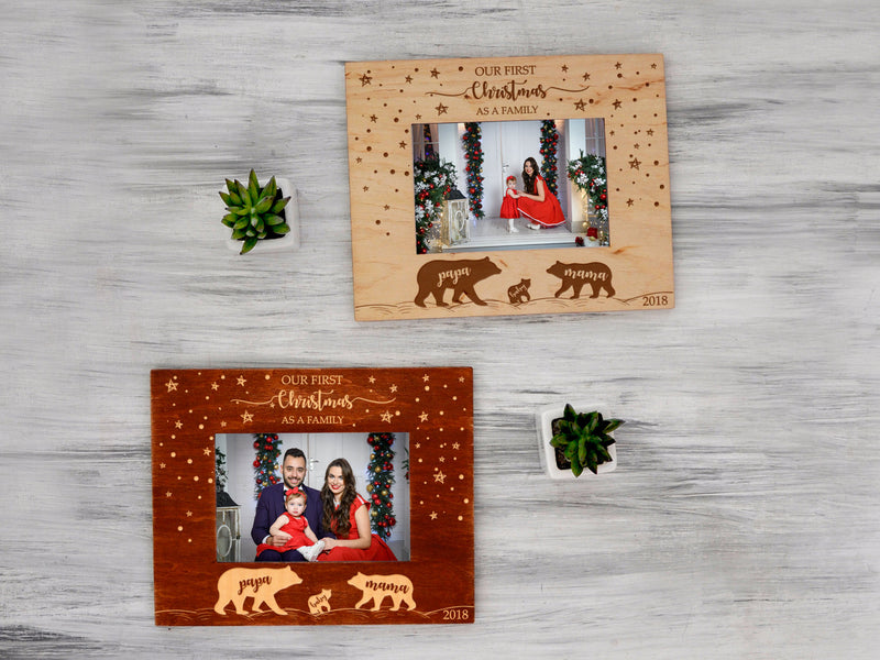 Christmas Frame Bear Family Gift - Family Christmas Gift