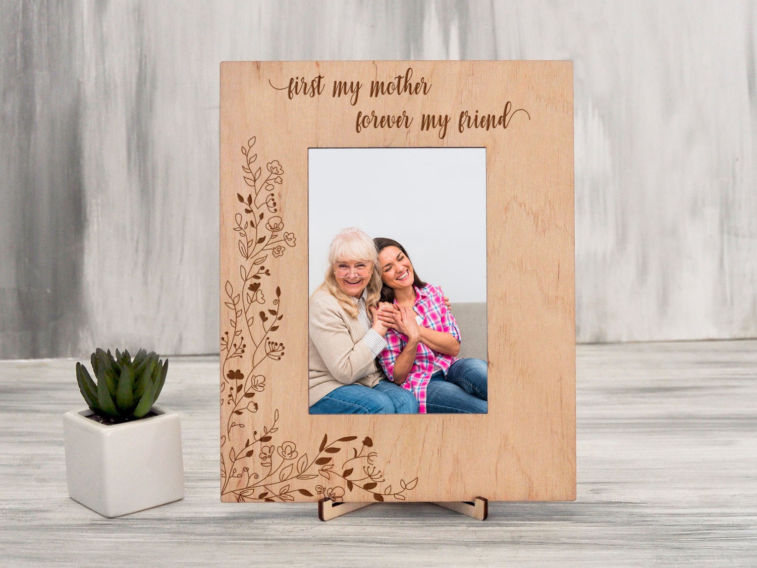 Wood Picture Frame - Mothers Day Gift from Daughter