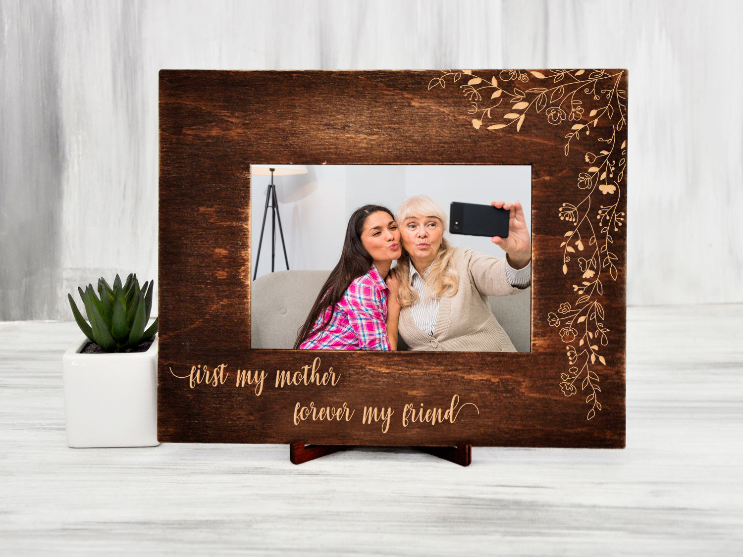 Wood Picture Frame - Mothers Day Gift from Daughter