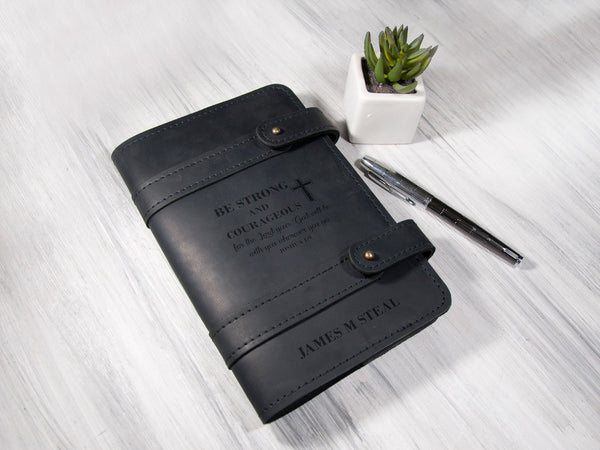 Personalized Leather Prayer Journal - Bible Study Notebook