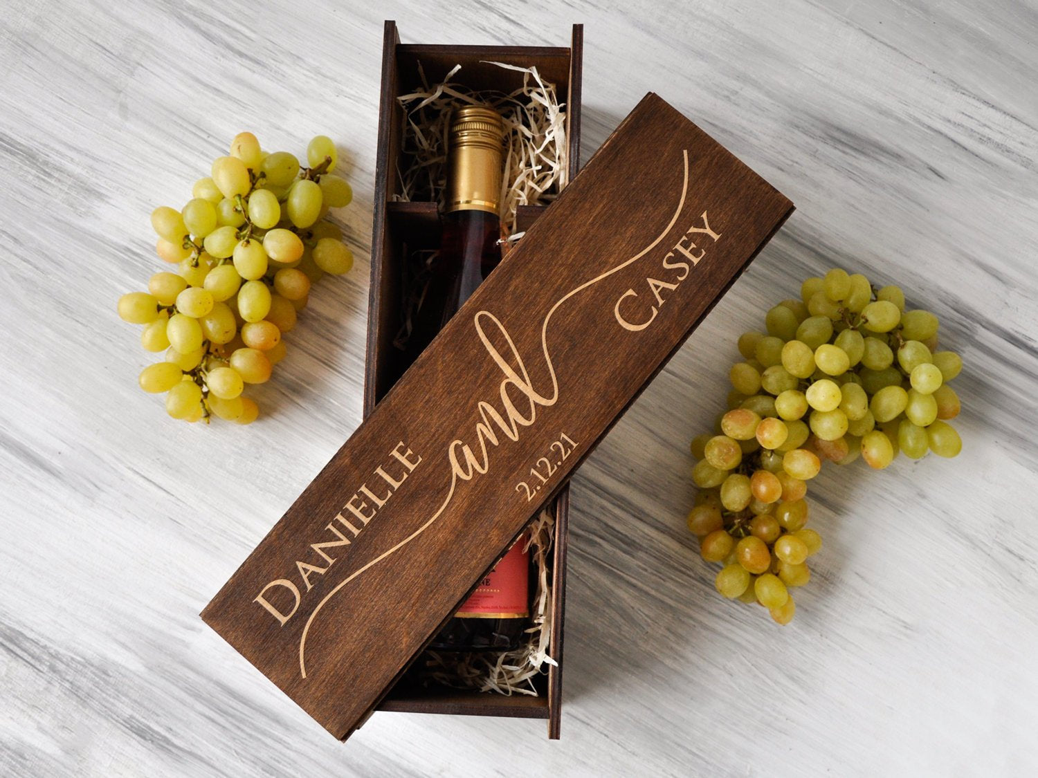 Wedding Wine Box - 5th Anniversary Gift for Her