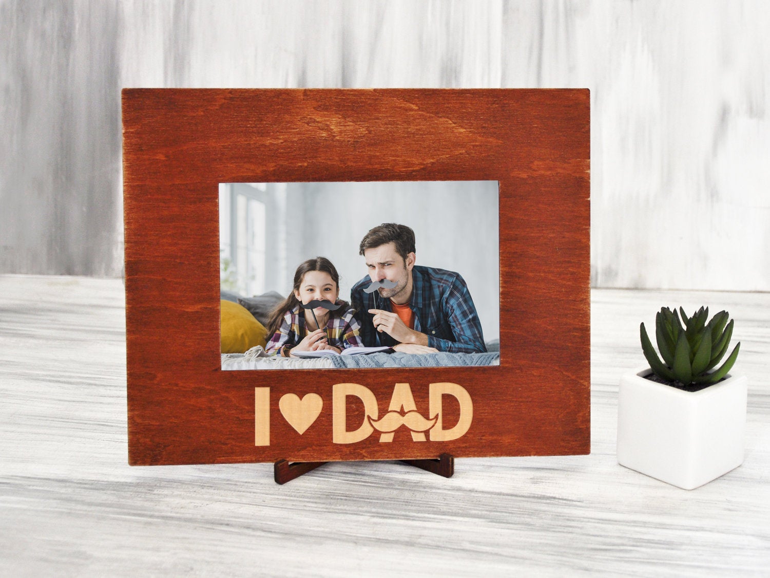 Picture Frame I Love Dad - Father's Day Gift from Son or Daughter