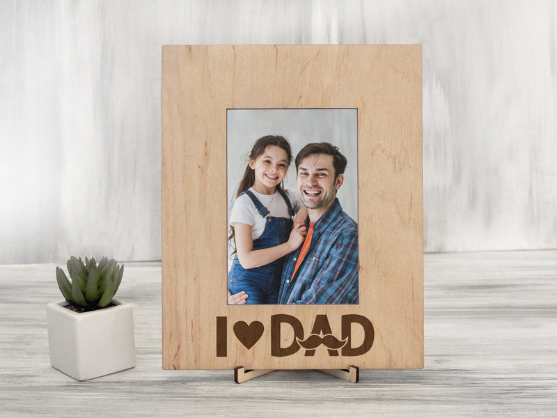 Picture Frame I Love Dad - Father's Day Gift from Son or Daughter