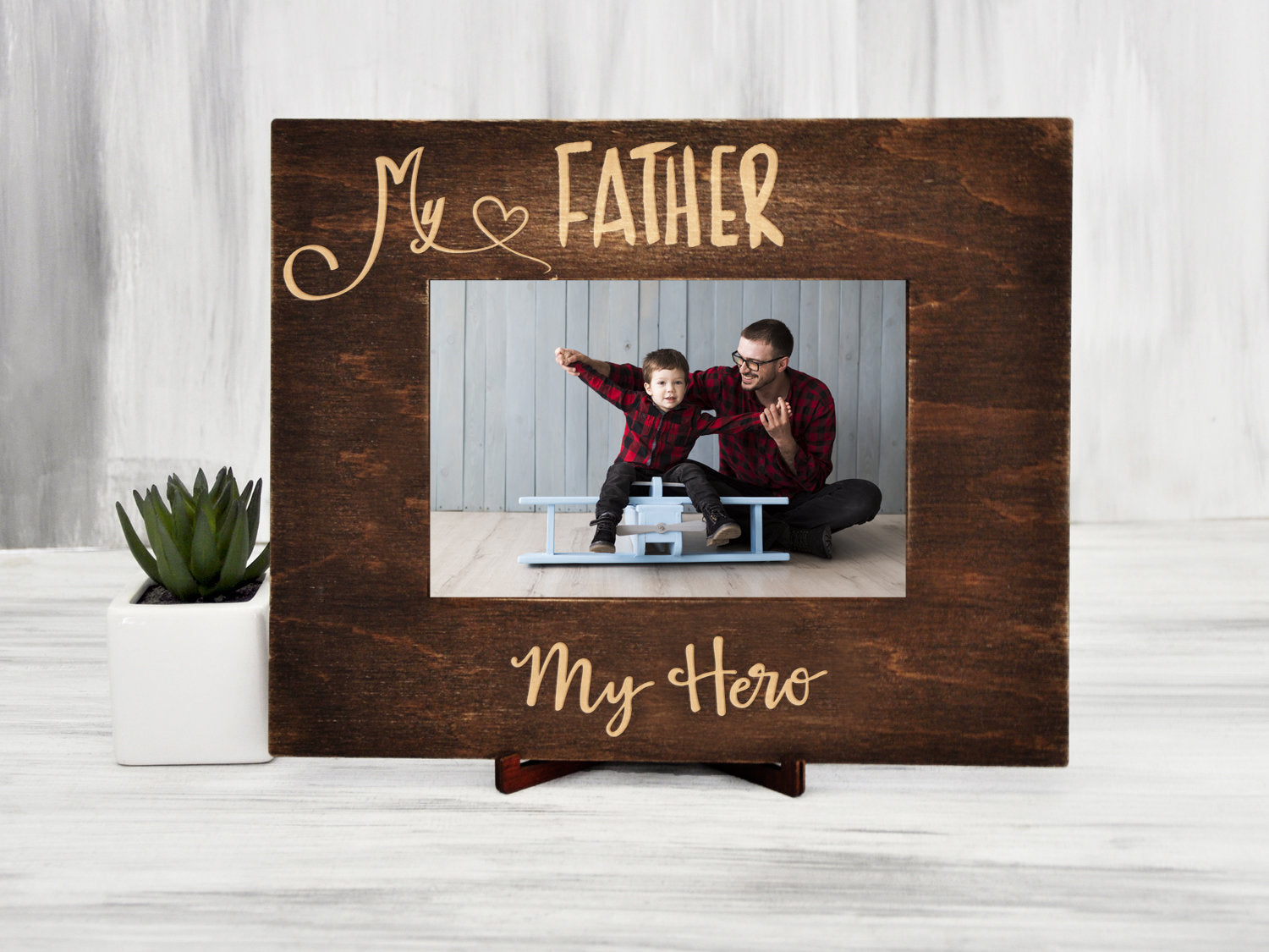 Personalized Photo Frame My Father My Hero