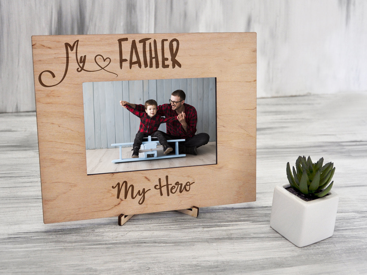 Personalized Photo Frame My Father My Hero