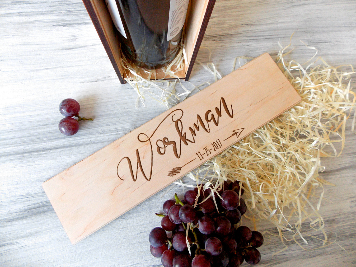 Wood Wine Box - Bridal Shower Gift for Bride