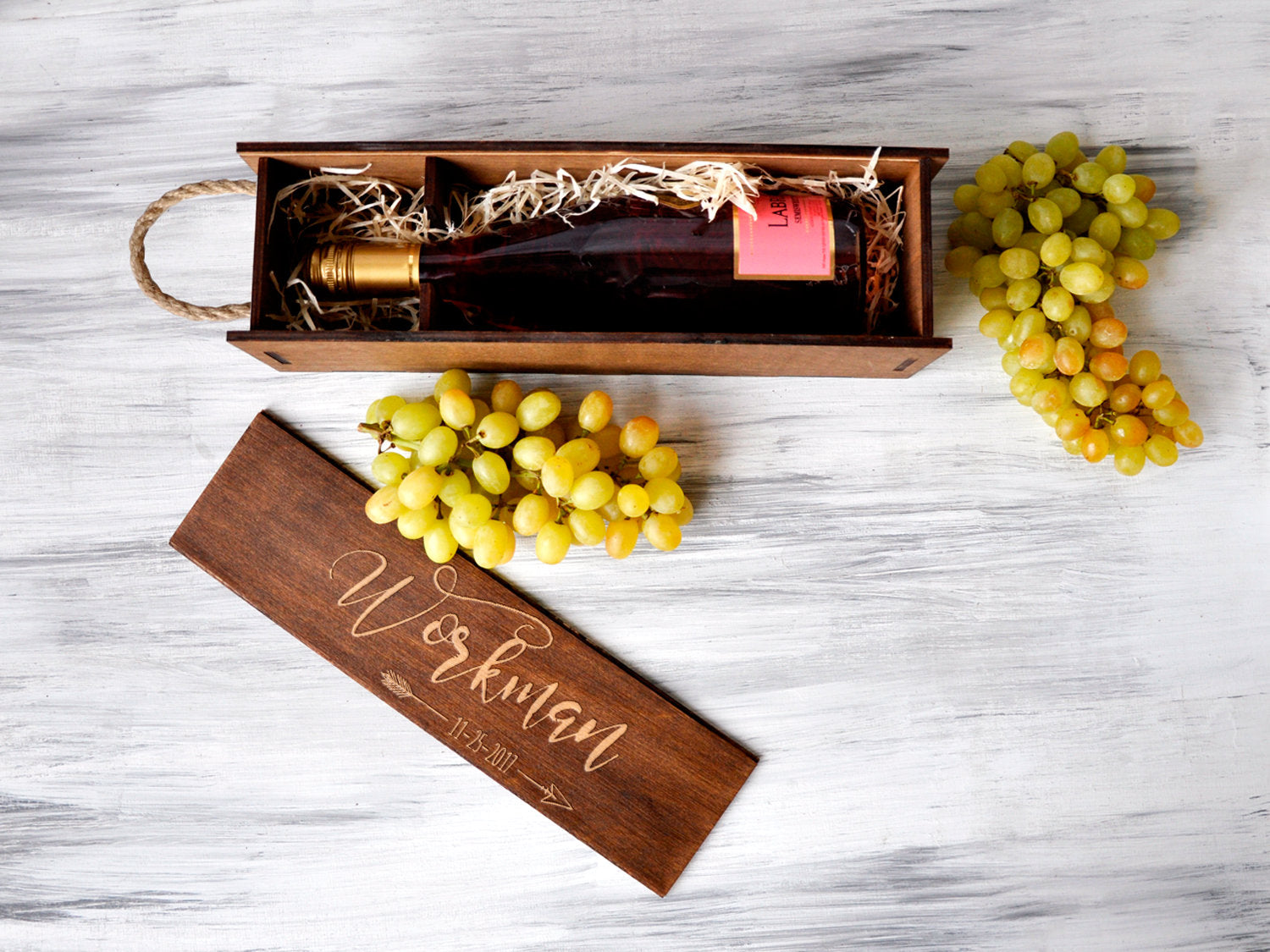 Wood Wine Box - Bridal Shower Gift for Bride