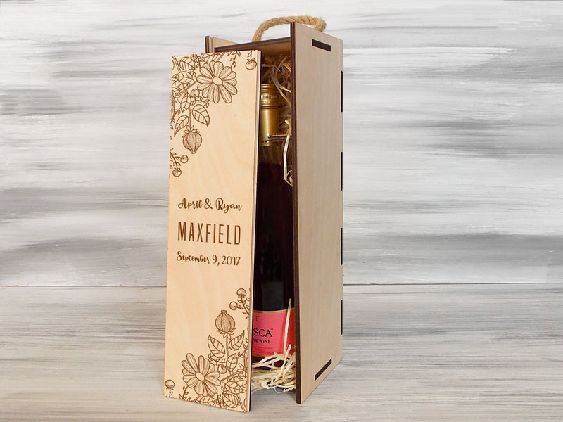 Custom Wine Box - Christmas Gift for Couple
