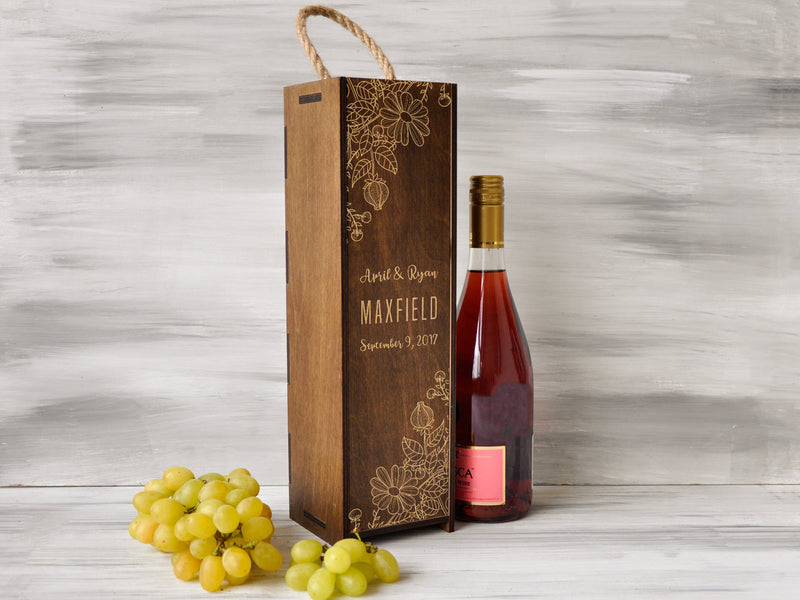 Custom Wine Box - Christmas Gift for Couple