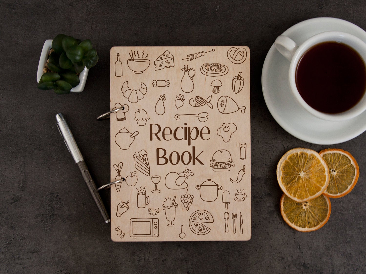 Wooden Recipe Journal - Bridal Shower Gift