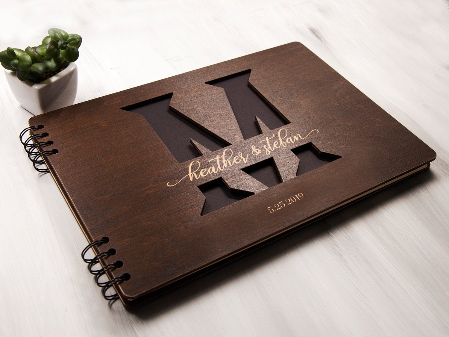 Personalized Wedding Monogram Guestbook - Alternative Wedding Guestbook