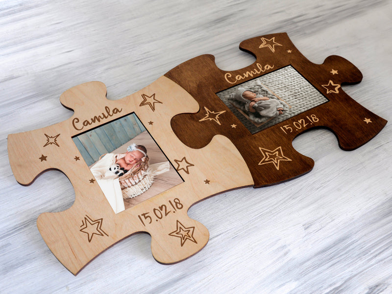 Personalized Puzzle Picture Frame - Together We Make A Family - 4x6