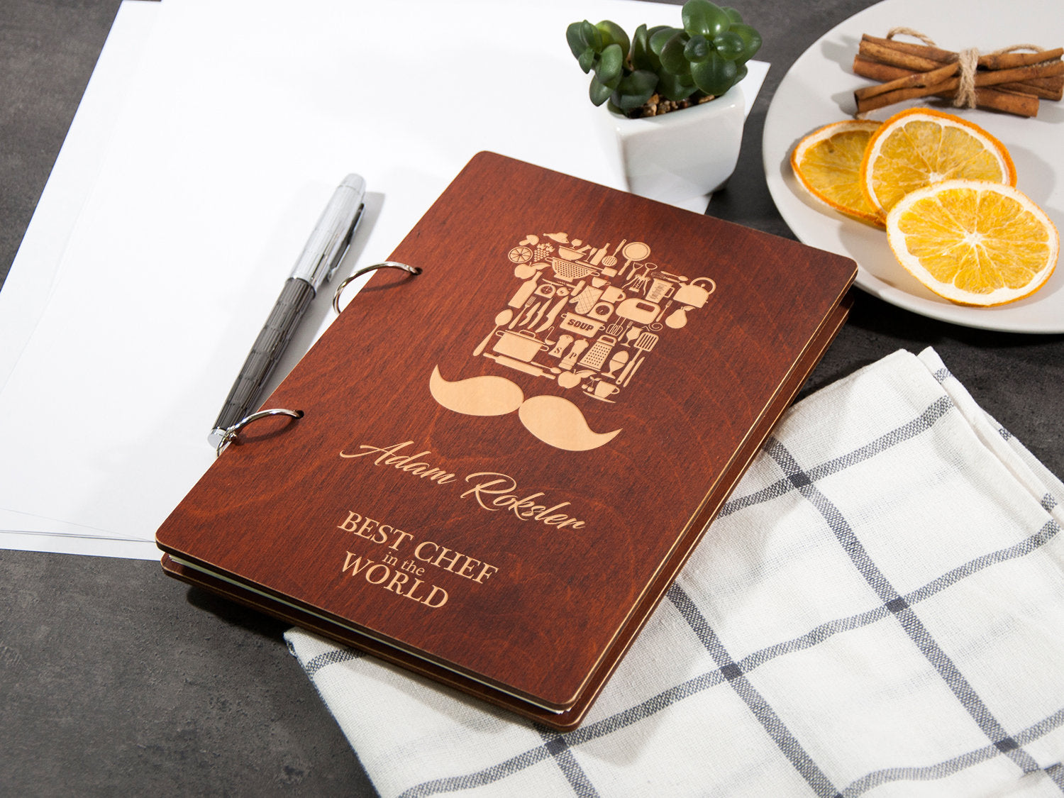 Personalized Recipe Book for Chef - Husband Recipe Binder