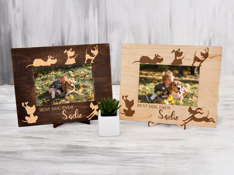 Personalized Dog Photo Frame - Rustic Home Decor