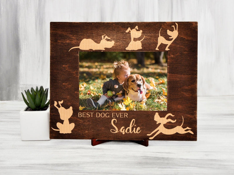 Personalized Dog Photo Frame - Rustic Home Decor