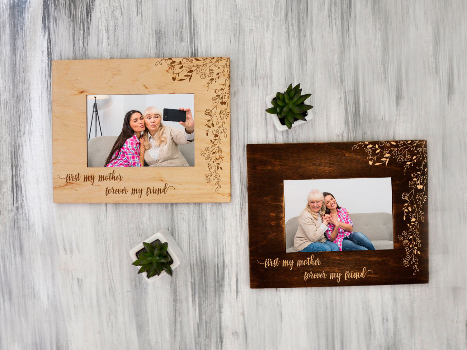 Wood Picture Frame - Mothers Day Gift from Daughter