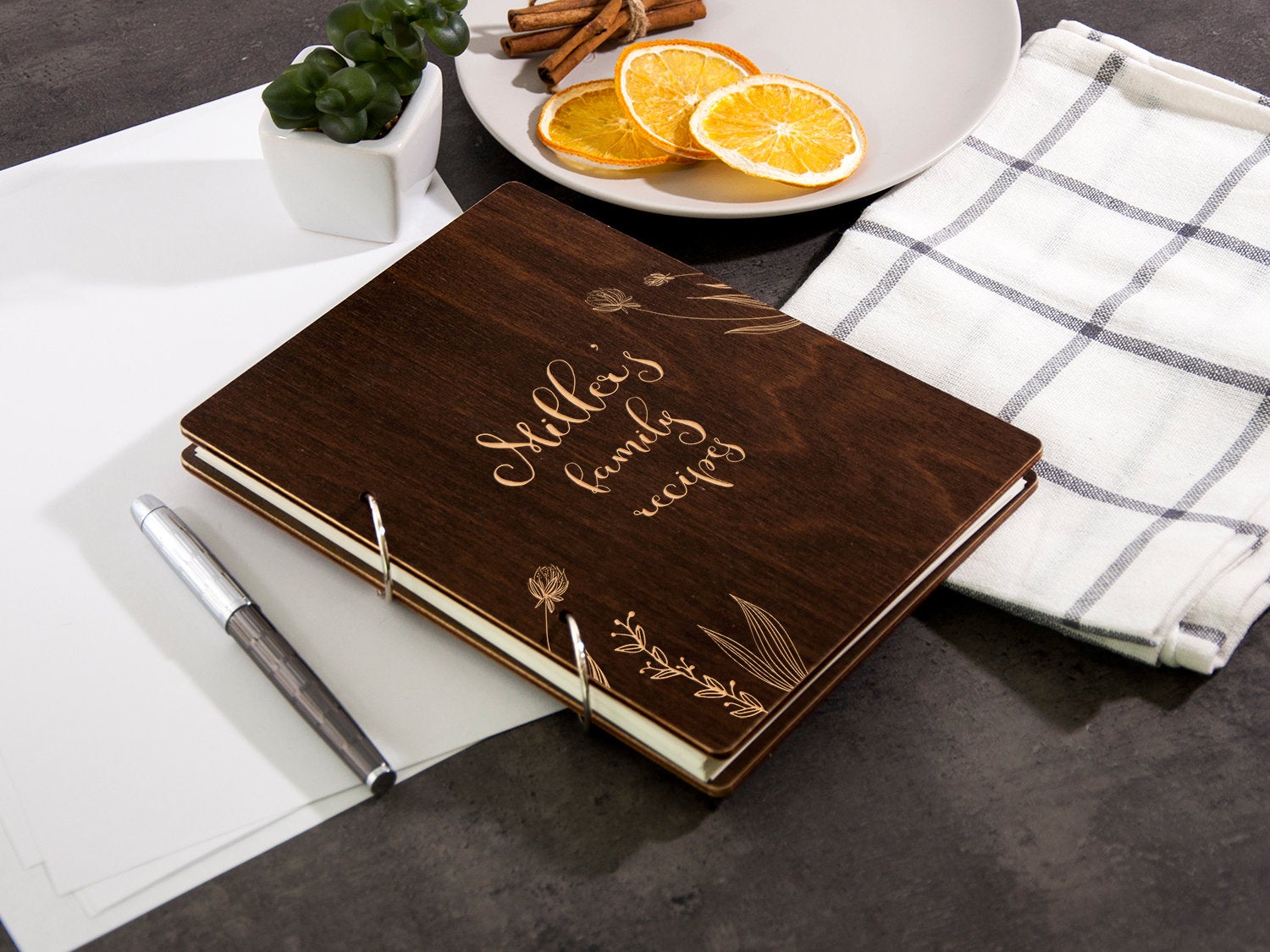 Blank Recipe Book - Personalized Cooking Gift for Wife