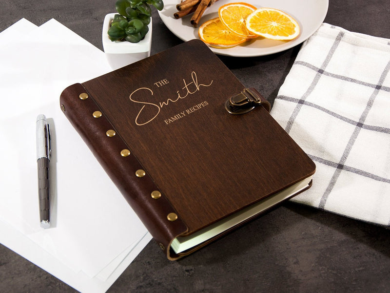 Personalized Family Recipe Book-  Kitchen Gift for Hostess