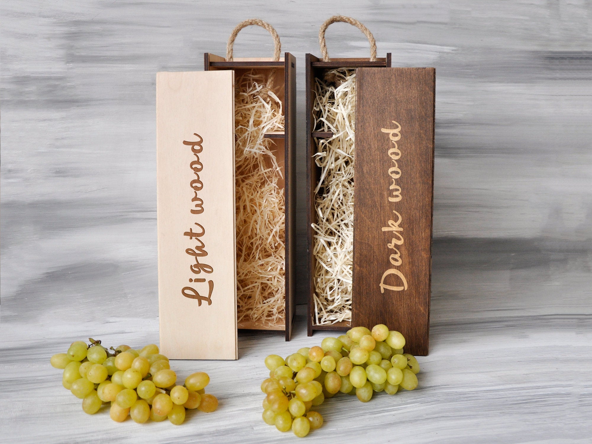 Rustic Wedding Wine Box - Wine Capsule Box