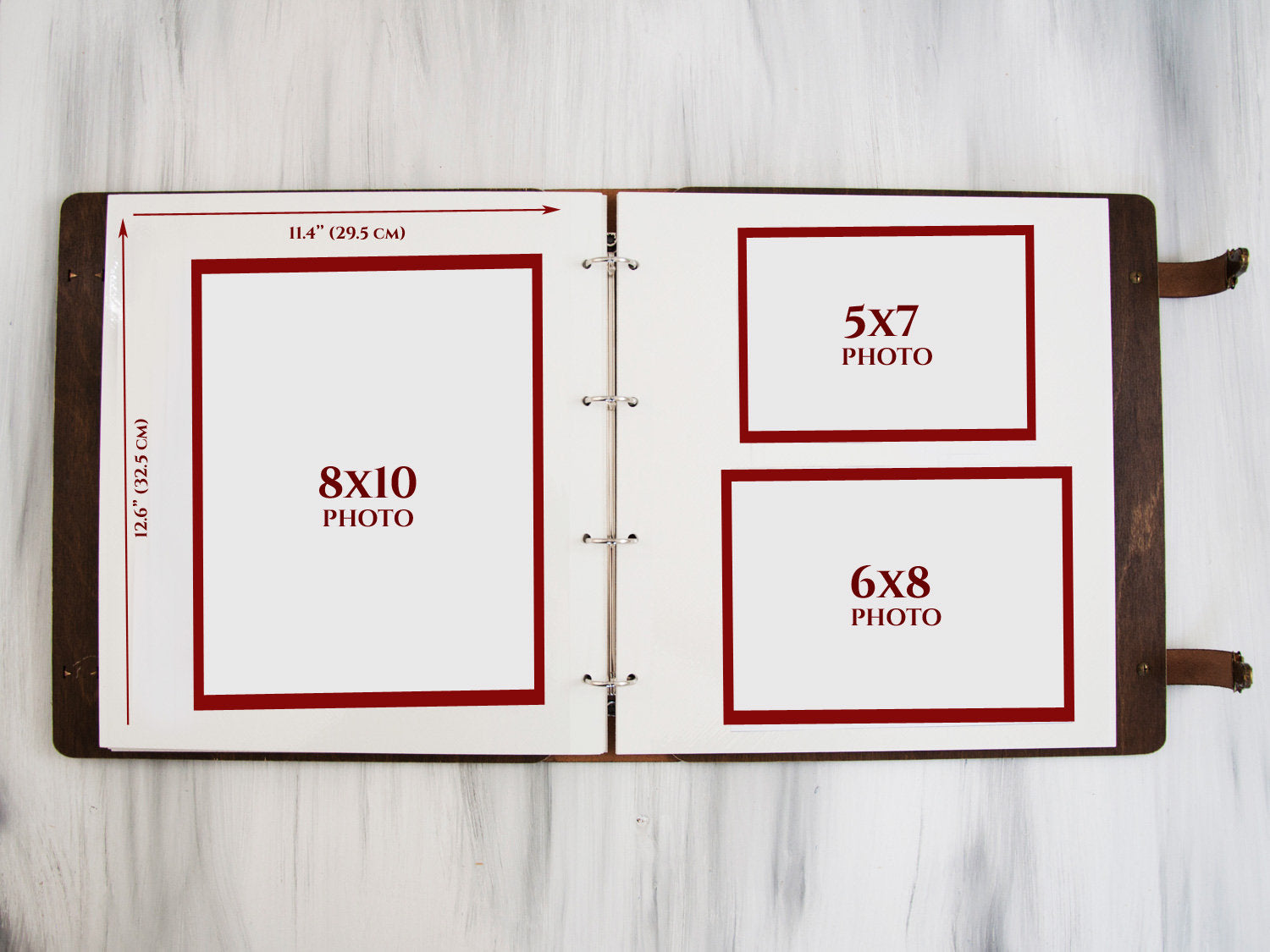 Personalized Wedding Photo Book with Self-Adhesive Sheets - Engagement Gift for Couple