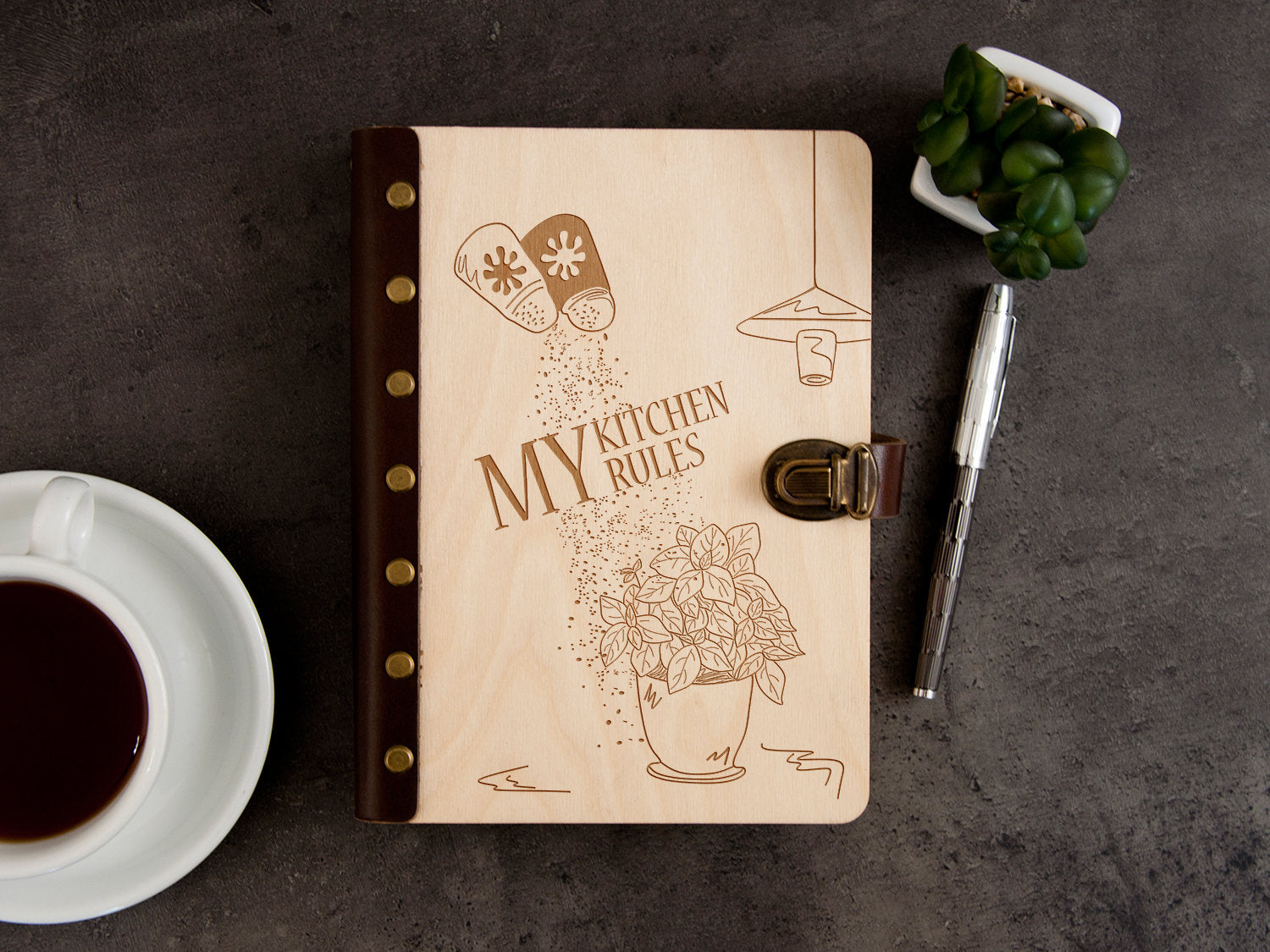 My Kitchen My Rules Recipe Journal - Personalized Recipe Book