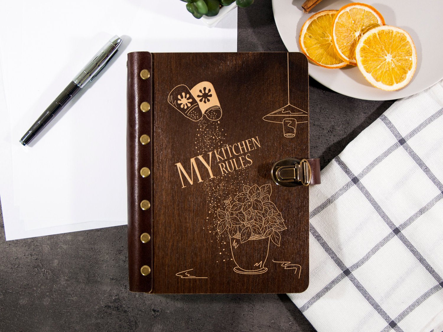 My Kitchen My Rules Recipe Journal - Personalized Recipe Book