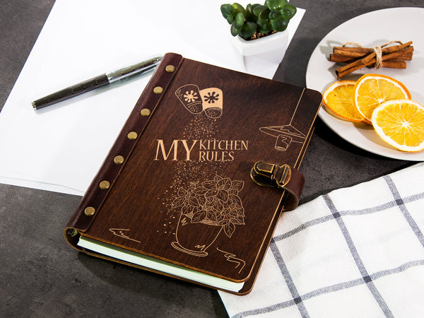 My Kitchen My Rules Recipe Journal - Personalized Recipe Book